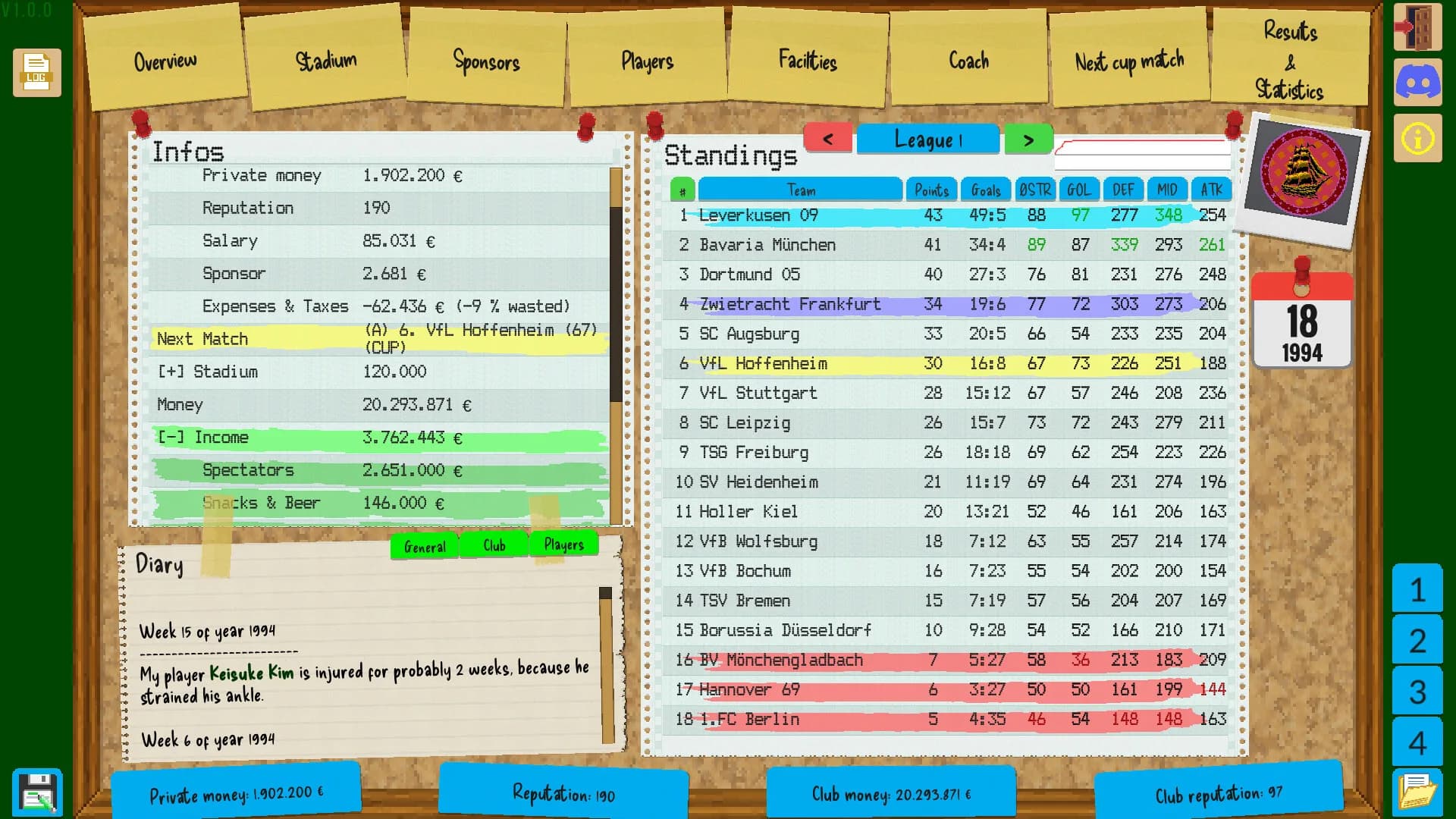 Boeckham's Football Manager görsel 6