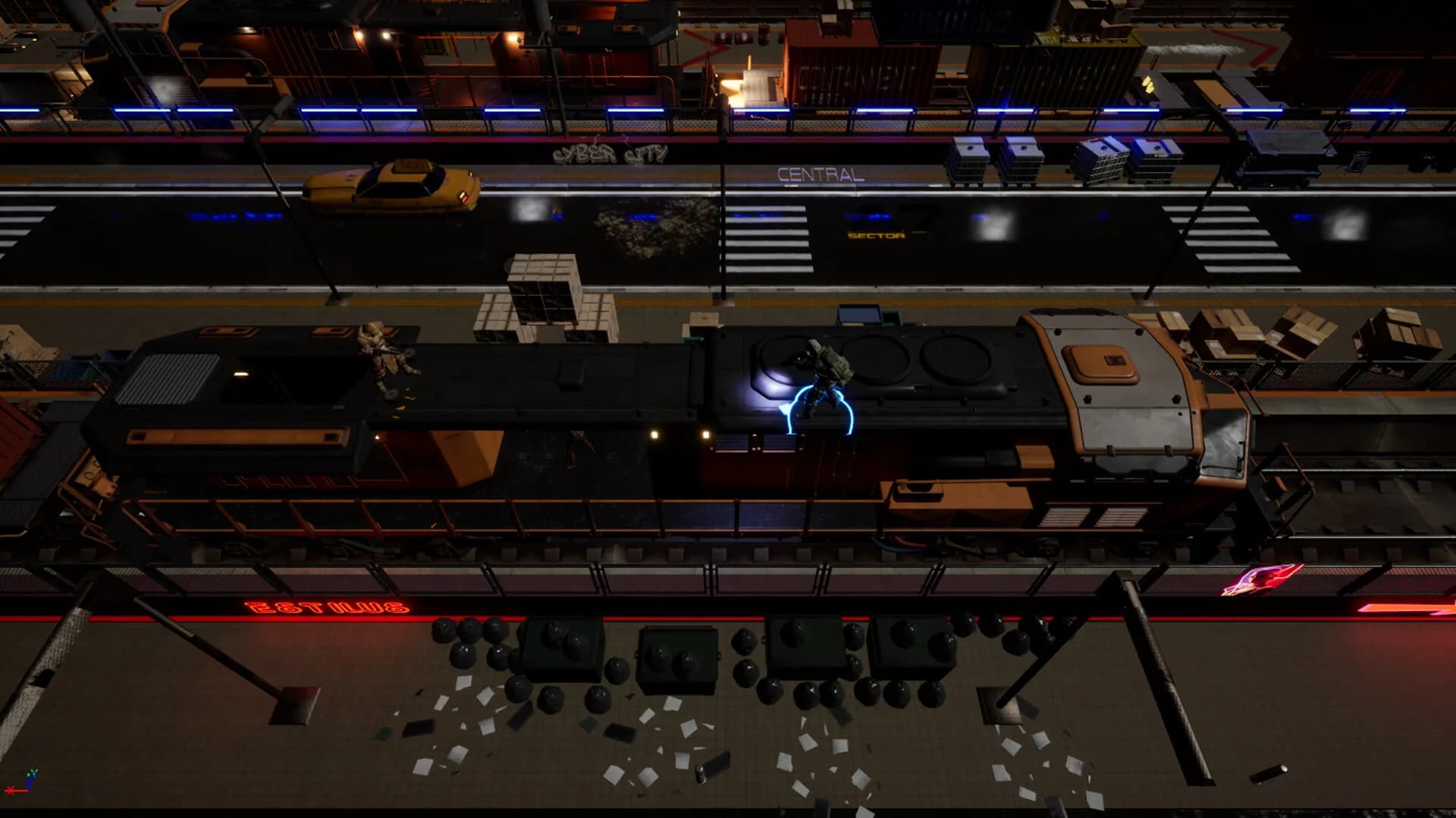 Data Drift: Cyberpunk Shooter Top Down indie action görsel 7