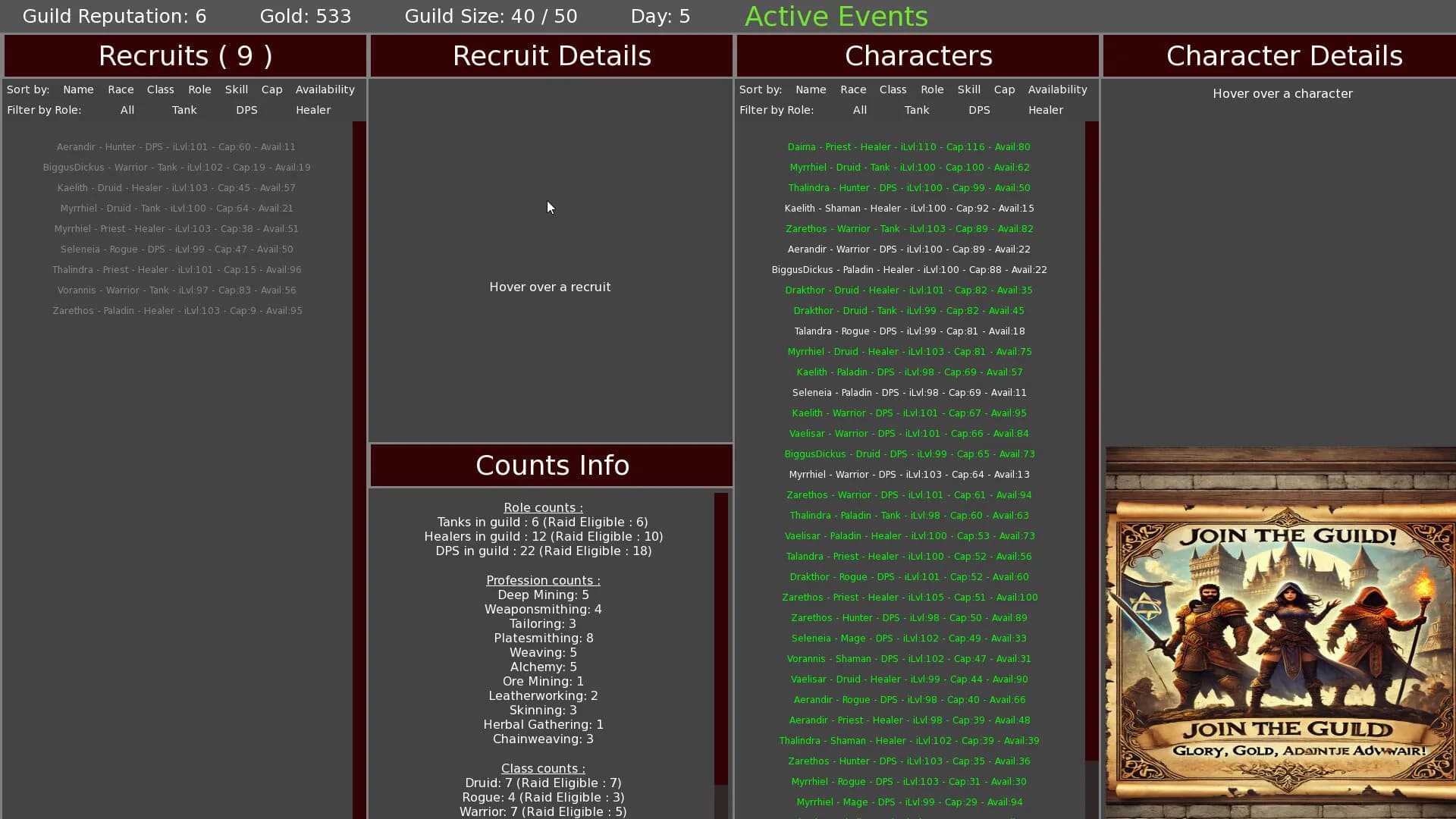 Heroes' Call - A Casual MMO Guild Sim görsel 3