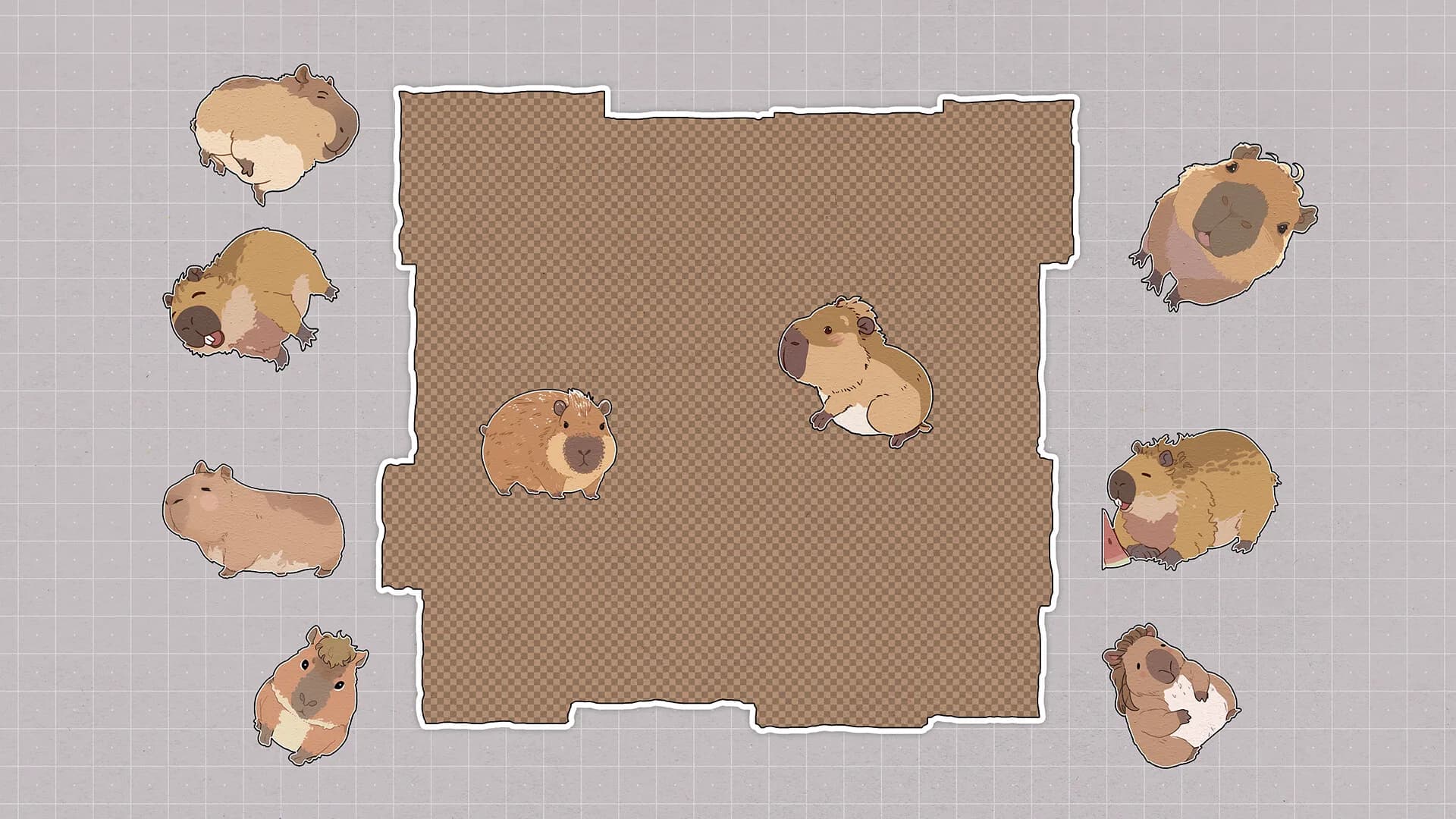 Capybaras Huddled Together görsel 3