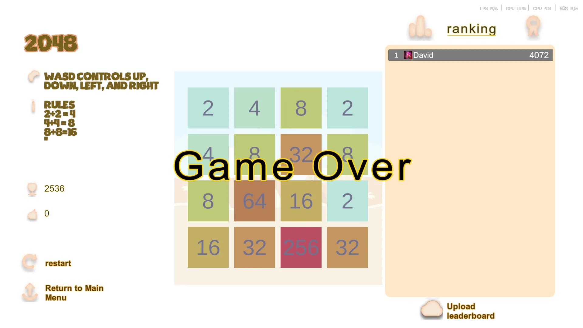2048 Sıralama Sıralaması görsel 6
