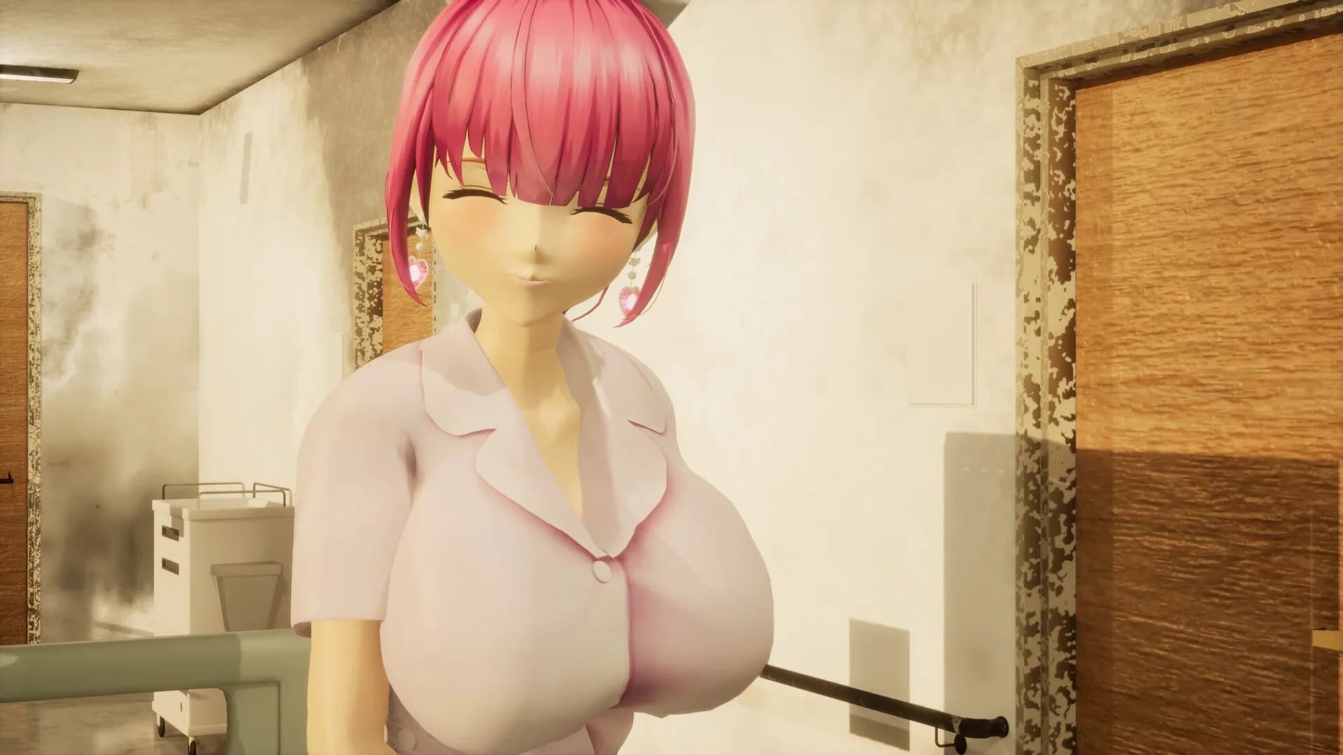 Ejaculation Treatment by Nurse Luna with her Bursting Tits, in a Sexual Treatment Ward! ～3DCG Animation Animation～ görsel 5