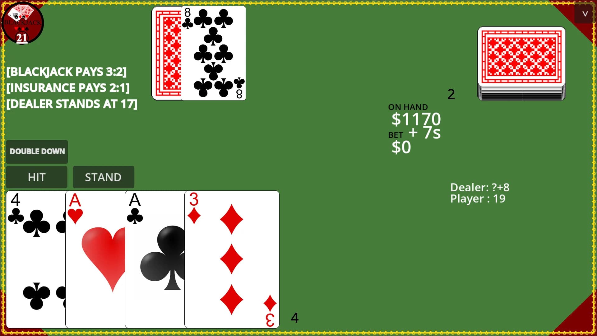 Blackjack Simple görsel 11