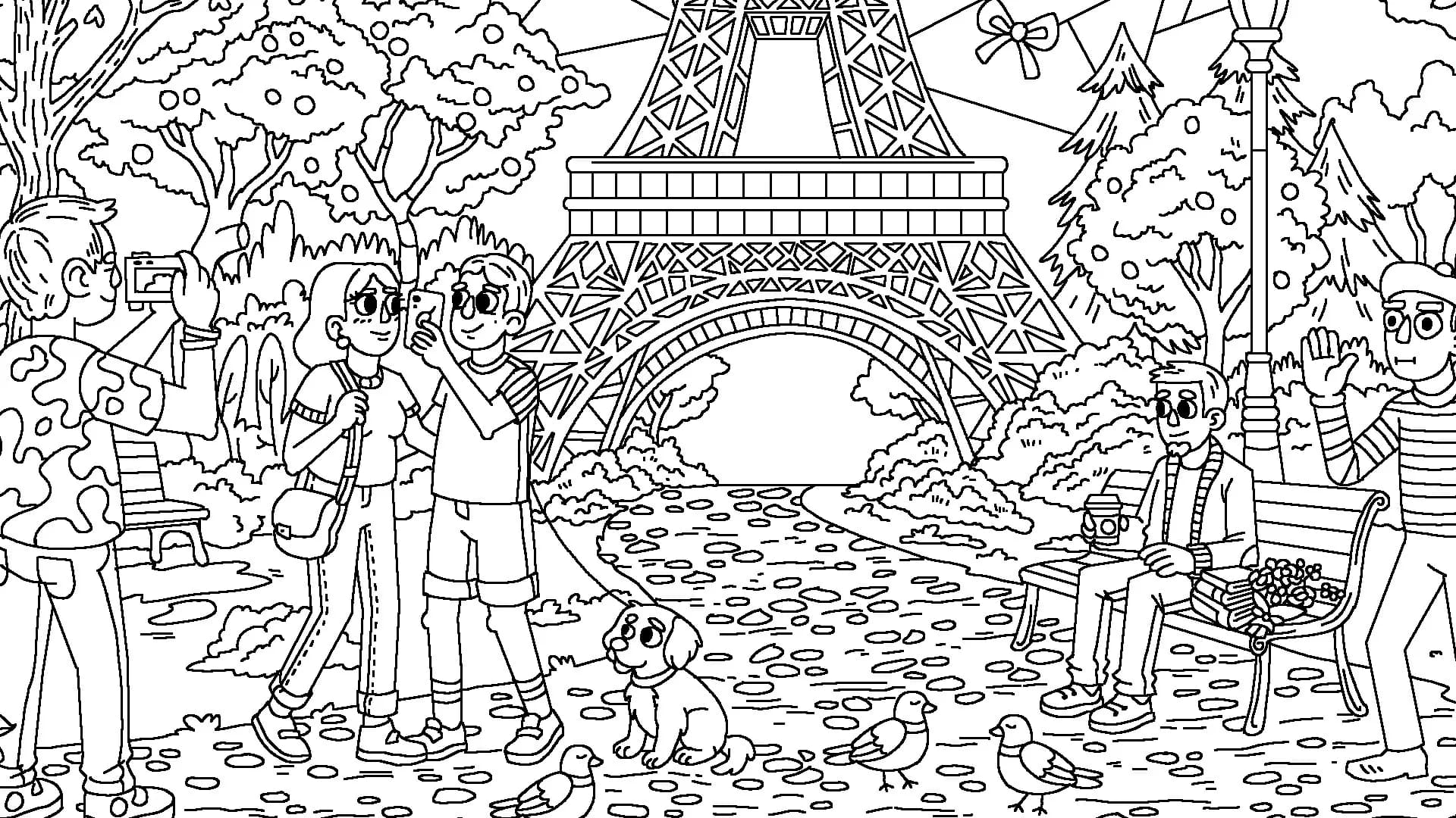 100 Cats Lost In World Find & Color görsel 6