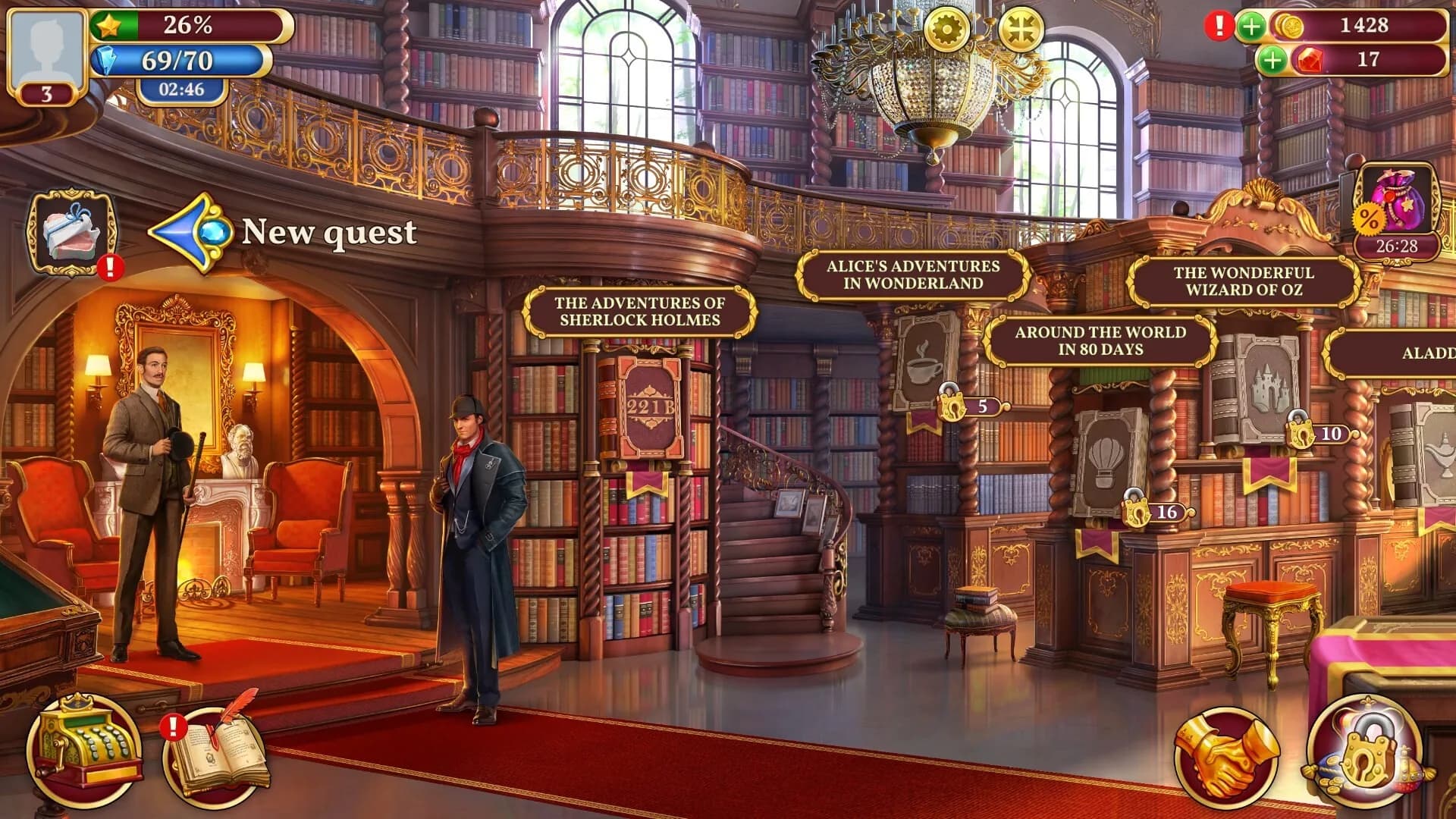 Sherlock: Hidden Object & Match-3 Mystery görsel 2