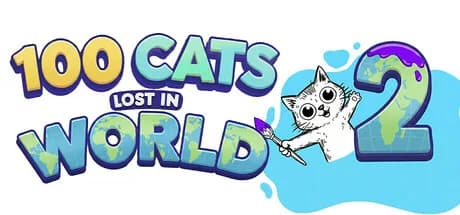 100 Cats Lost In World 2 Find & Color görsel 1
