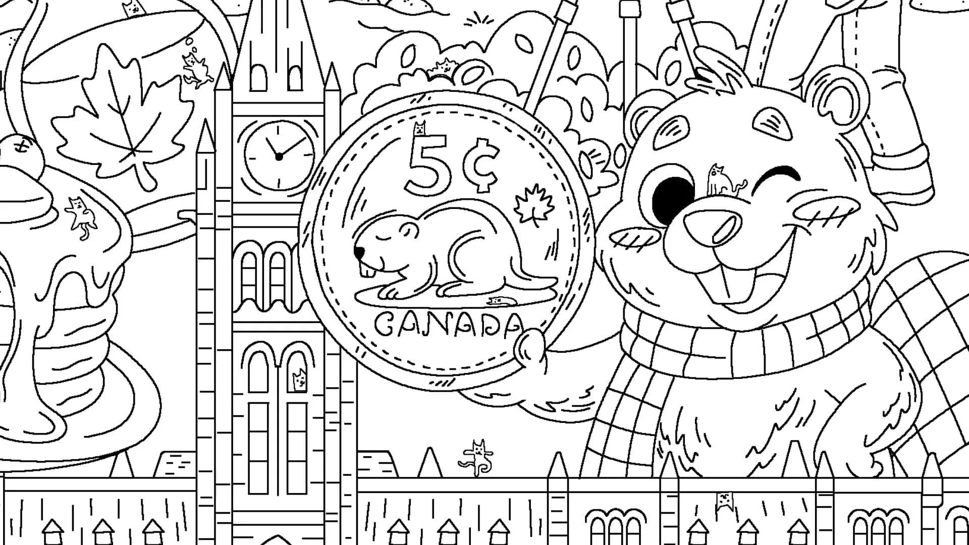 100 Cats Lost In Canada Find & Color görsel 2