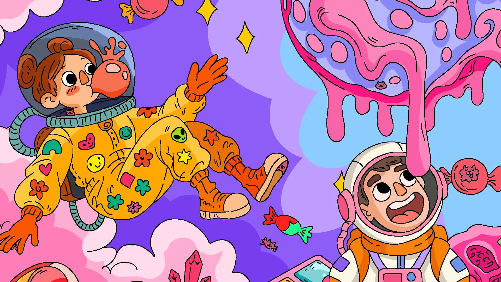 100 Cats Lost In Space Find & Color görsel 4