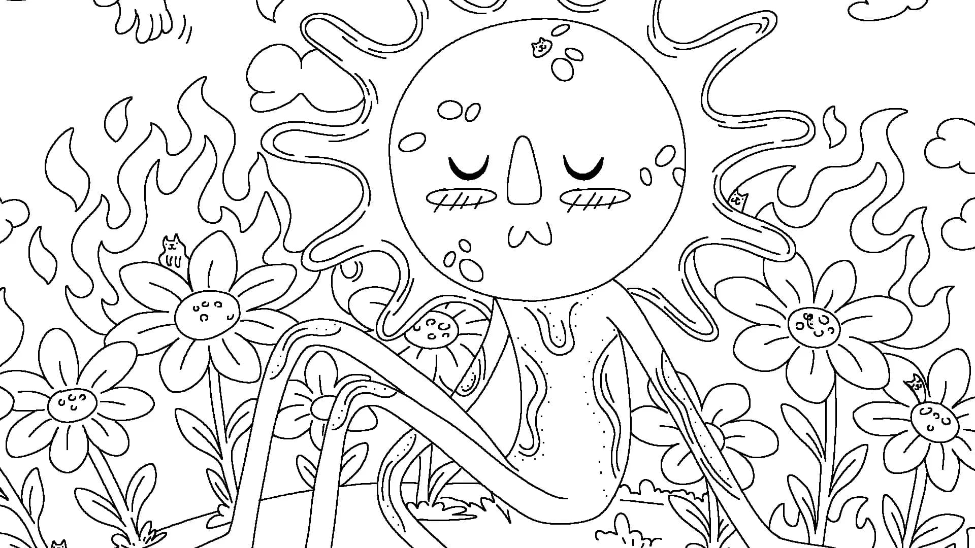 100 Cats Lost In Space Find & Color görsel 6