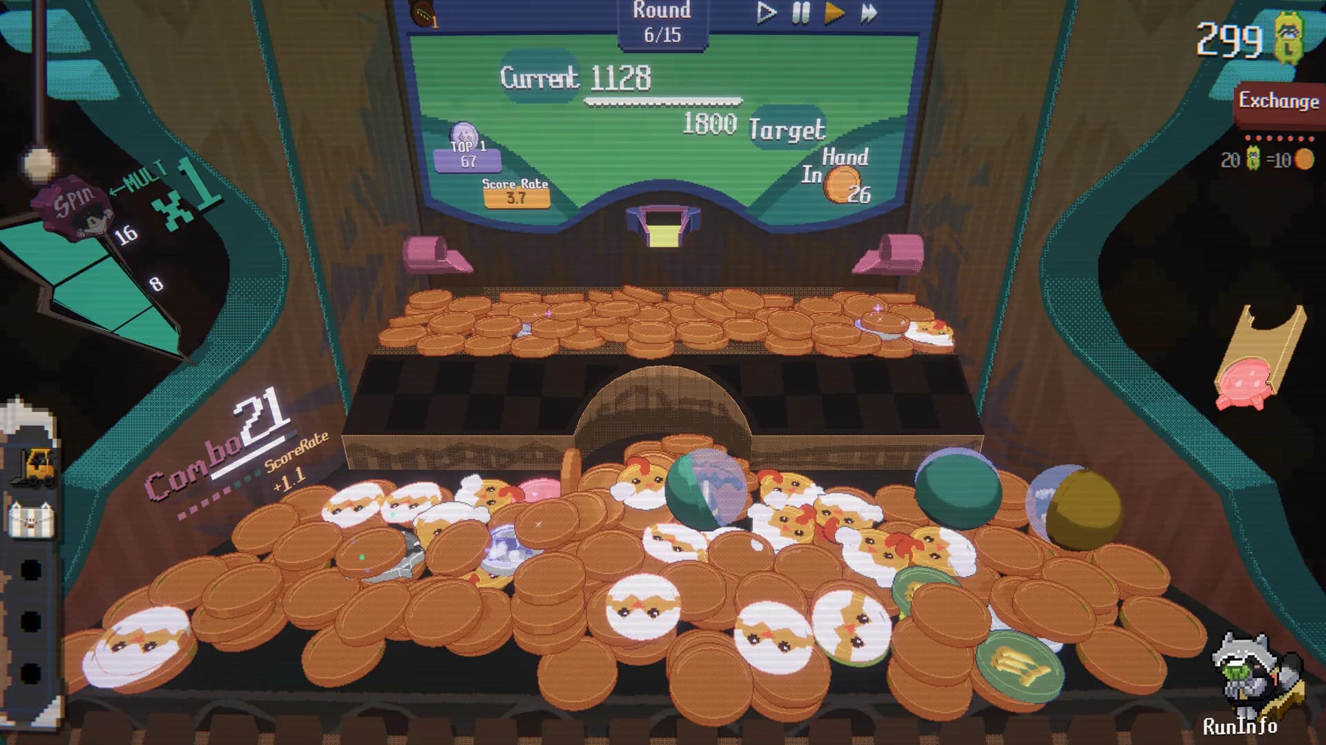 RACCOIN: Coin Pusher Roguelike görsel 2