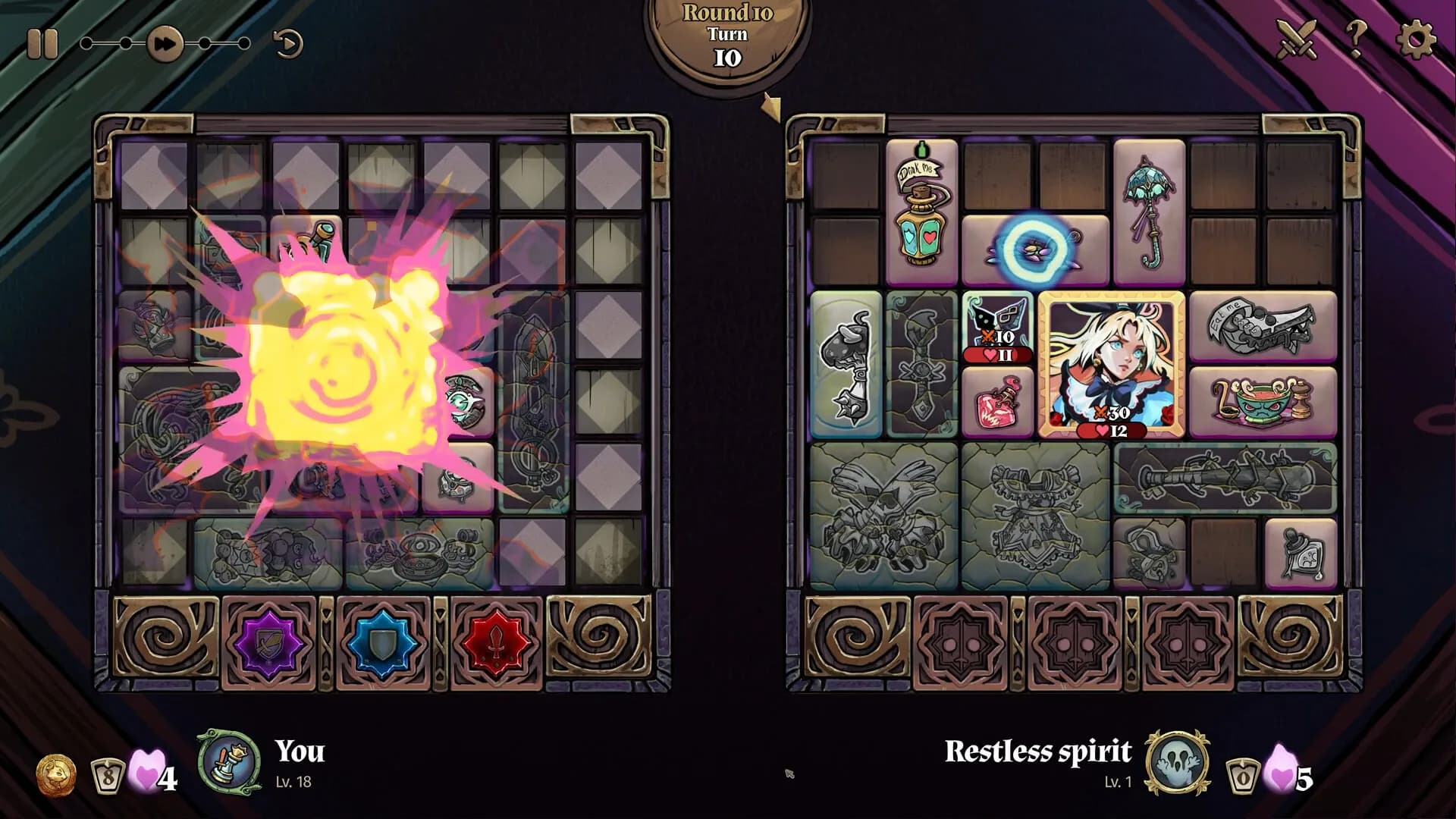 Turnbound: a bazaar backpack auto battler görsel 2