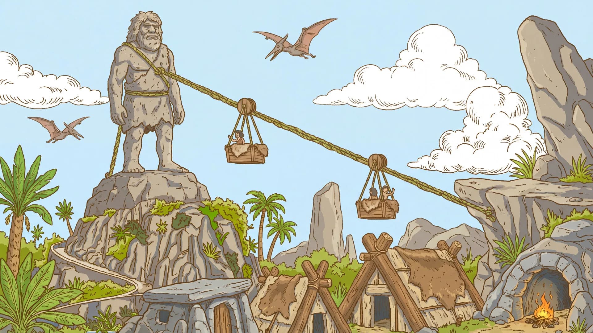 999 Hidden Cats: Stone Age Together görsel 2
