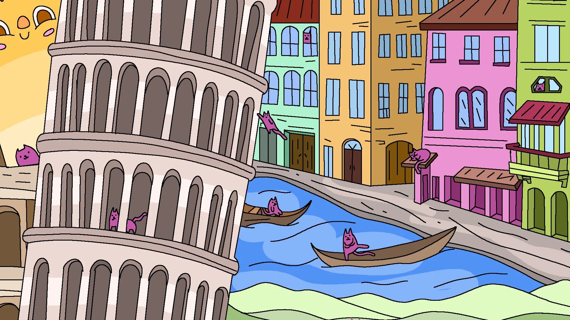 100 Cats Lost in Italy Find & Color görsel 6