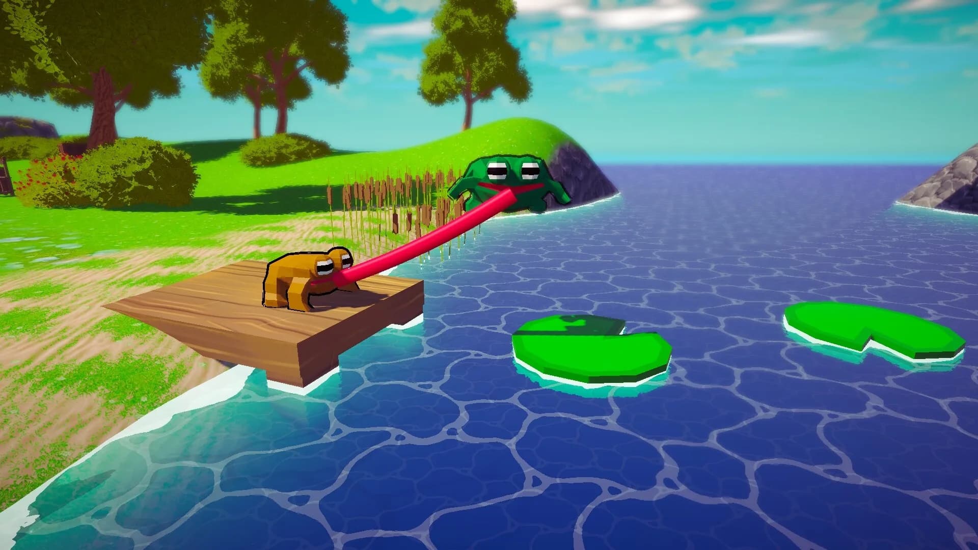 Stick Together! - Co-op Frog Parkour görsel 2
