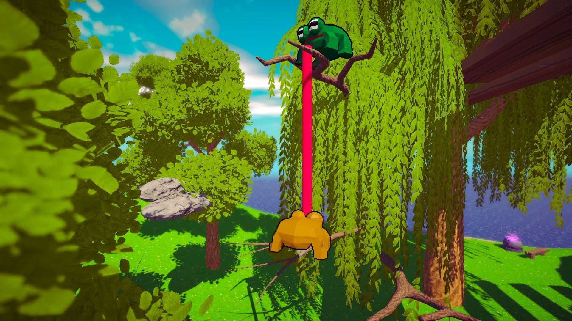 Stick Together! - Co-op Frog Parkour görsel 3