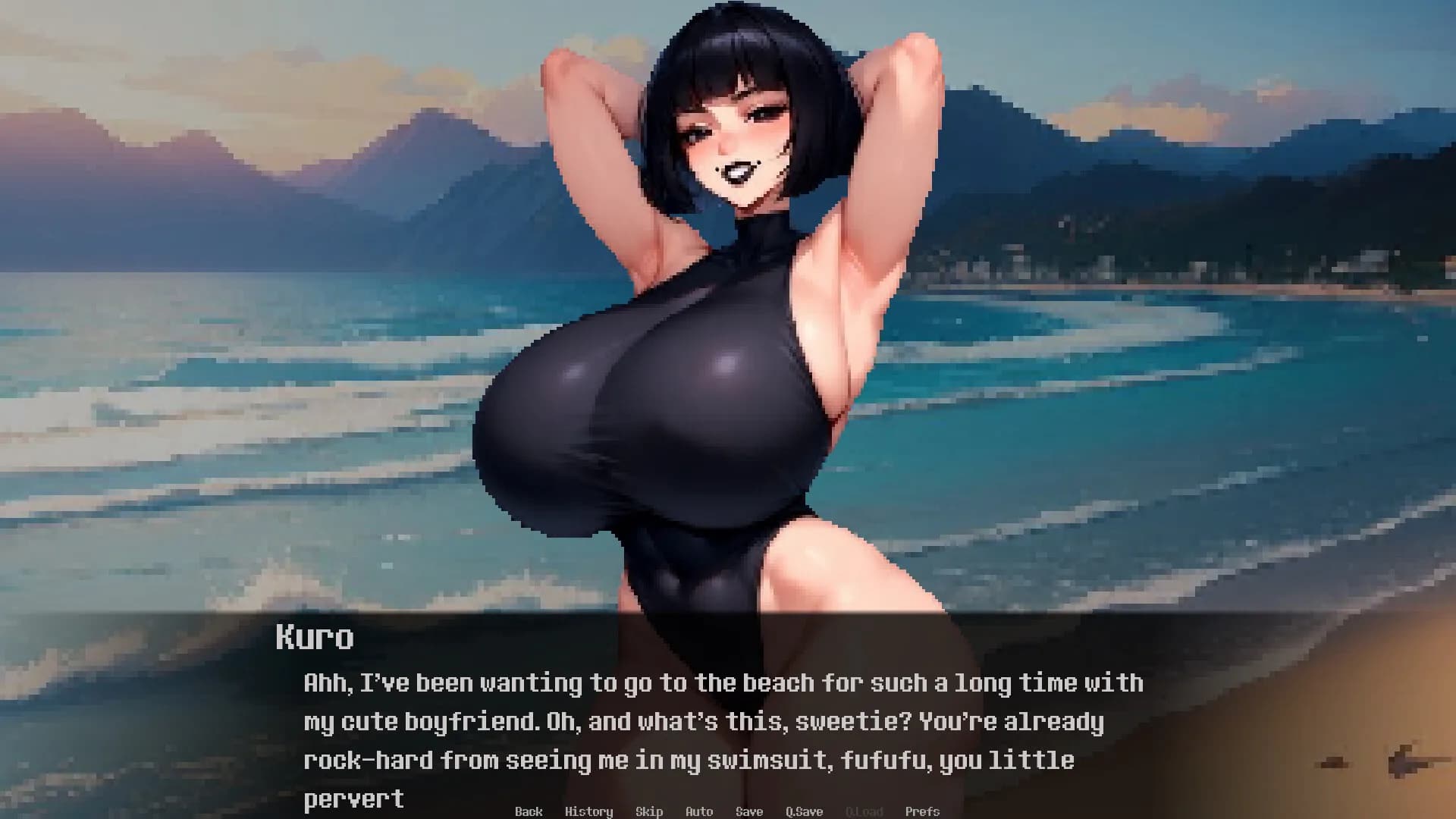 Dominated by Yandere Goth Girlfriend 3: On the Beach görsel 3