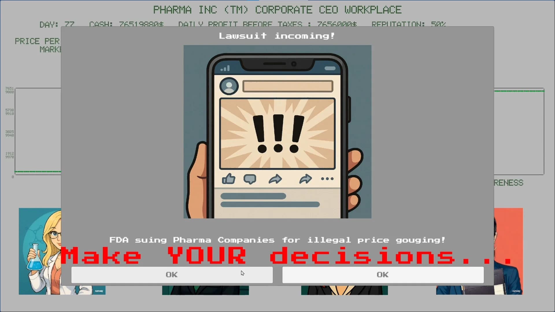 PHARMA INC SIMULATOR - Ethics not included.  görsel 4