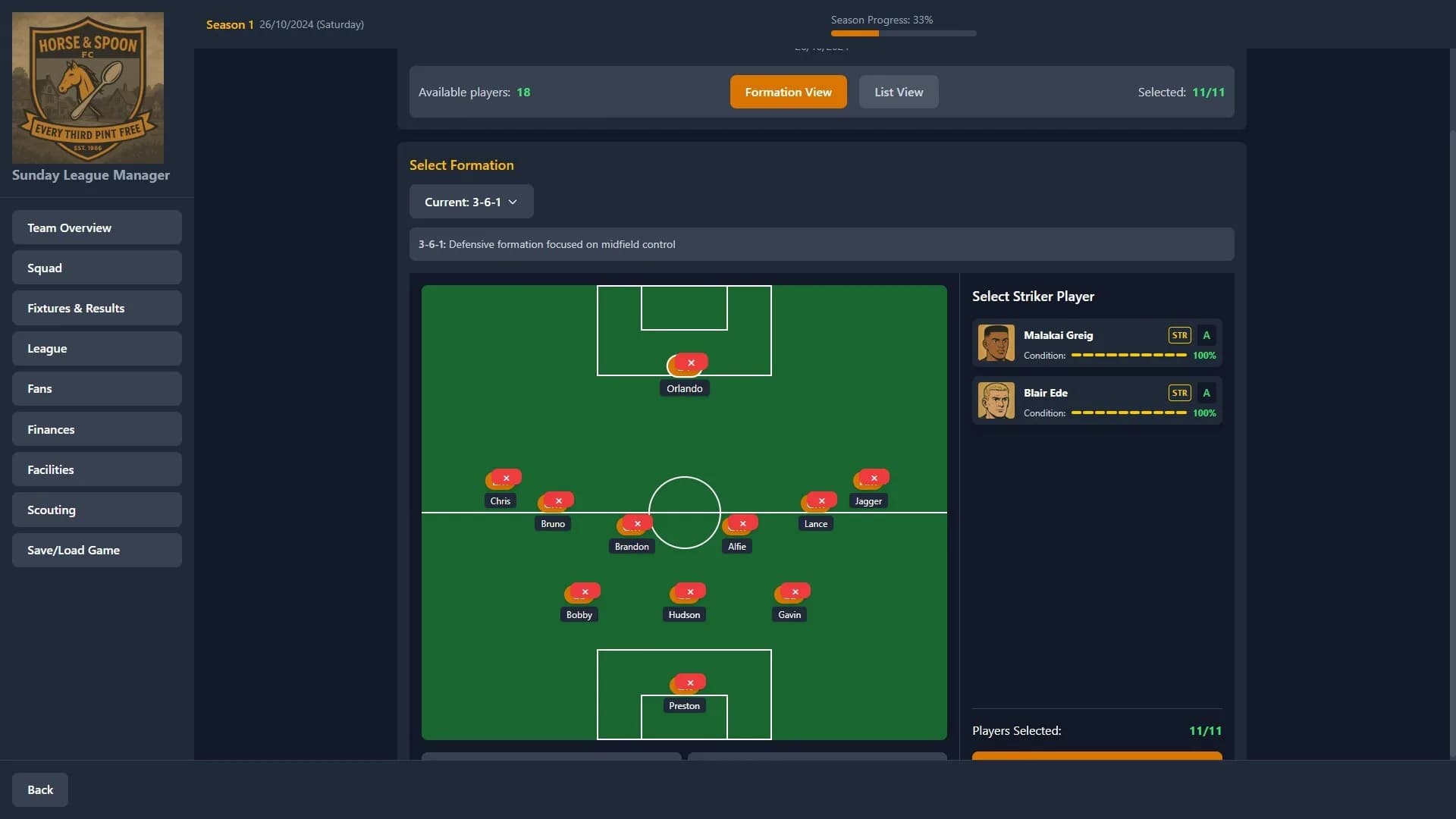 Sunday League Manager: Horse and Spoon görsel 5