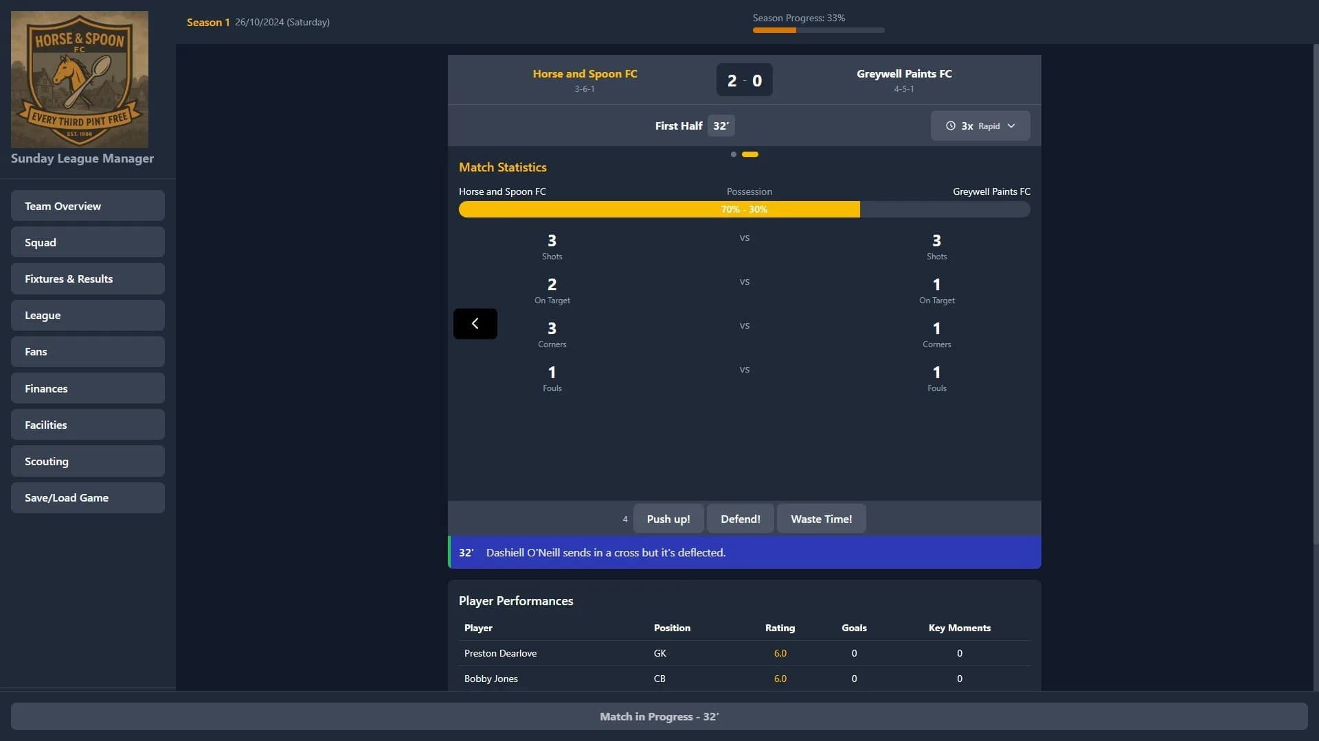 Sunday League Manager: Horse and Spoon görsel 9