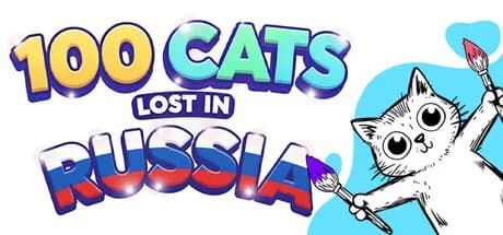  100 Cats Lost in Russia Find & Color görsel 1