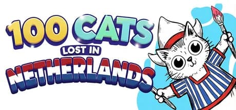 100 Cats Lost in Netherlands Find & Color görsel 1
