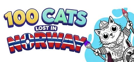 100 Cats Lost in Norway Find & Color görsel 1