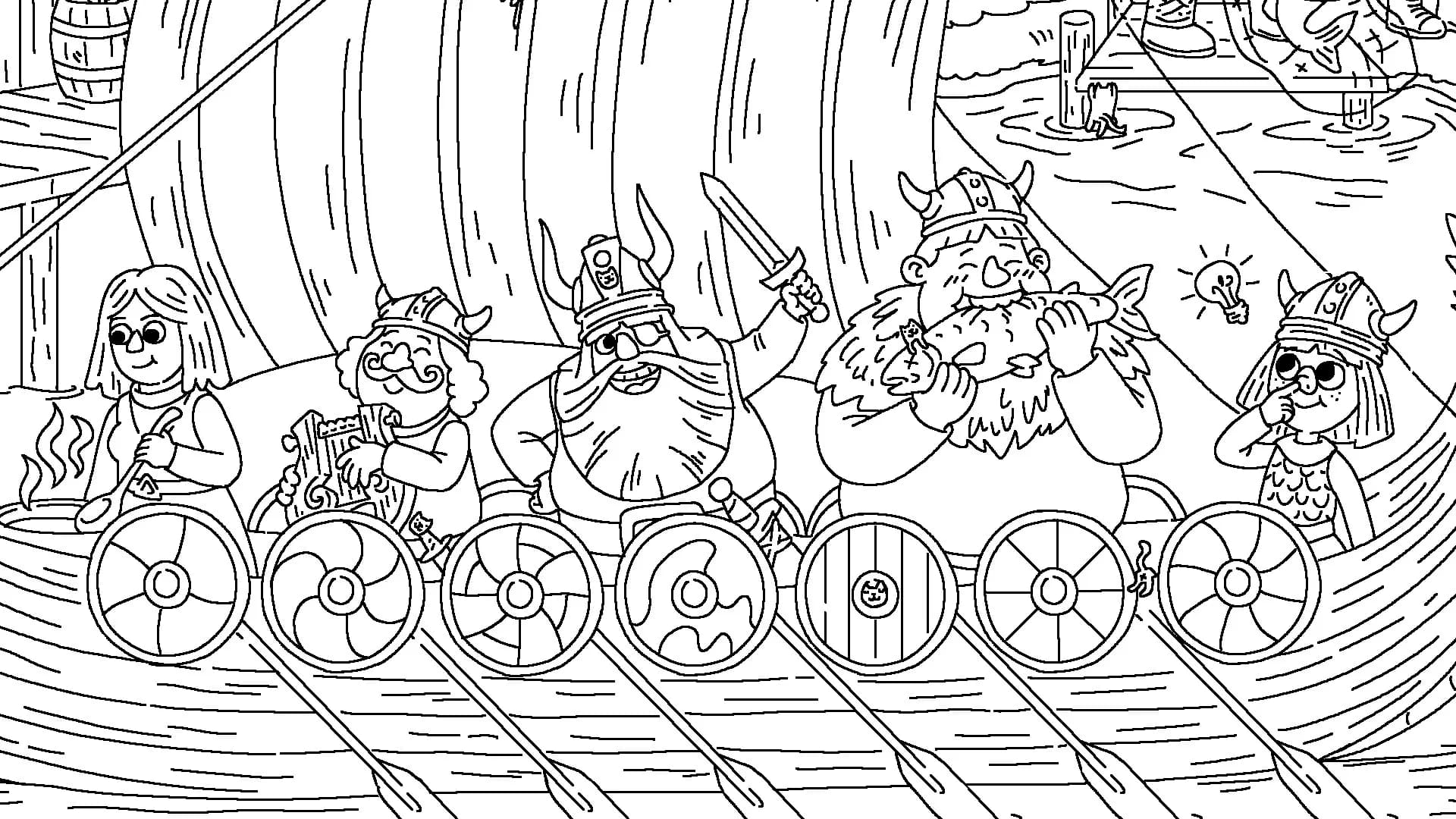 100 Cats Lost in Norway Find & Color görsel 2