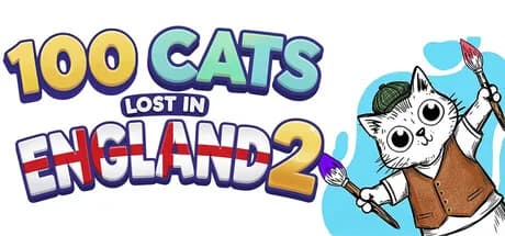 100 Cats Lost In England 2 Find & Color görsel 1