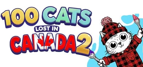 100 Cats Lost in Canada 2 Find & Color görsel 1