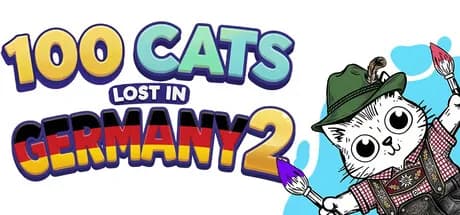 100 Cats Lost in Germany 2 Find & Color görsel 1