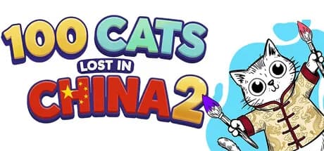 100 Cats Lost in China 2 Find & Color görsel 1