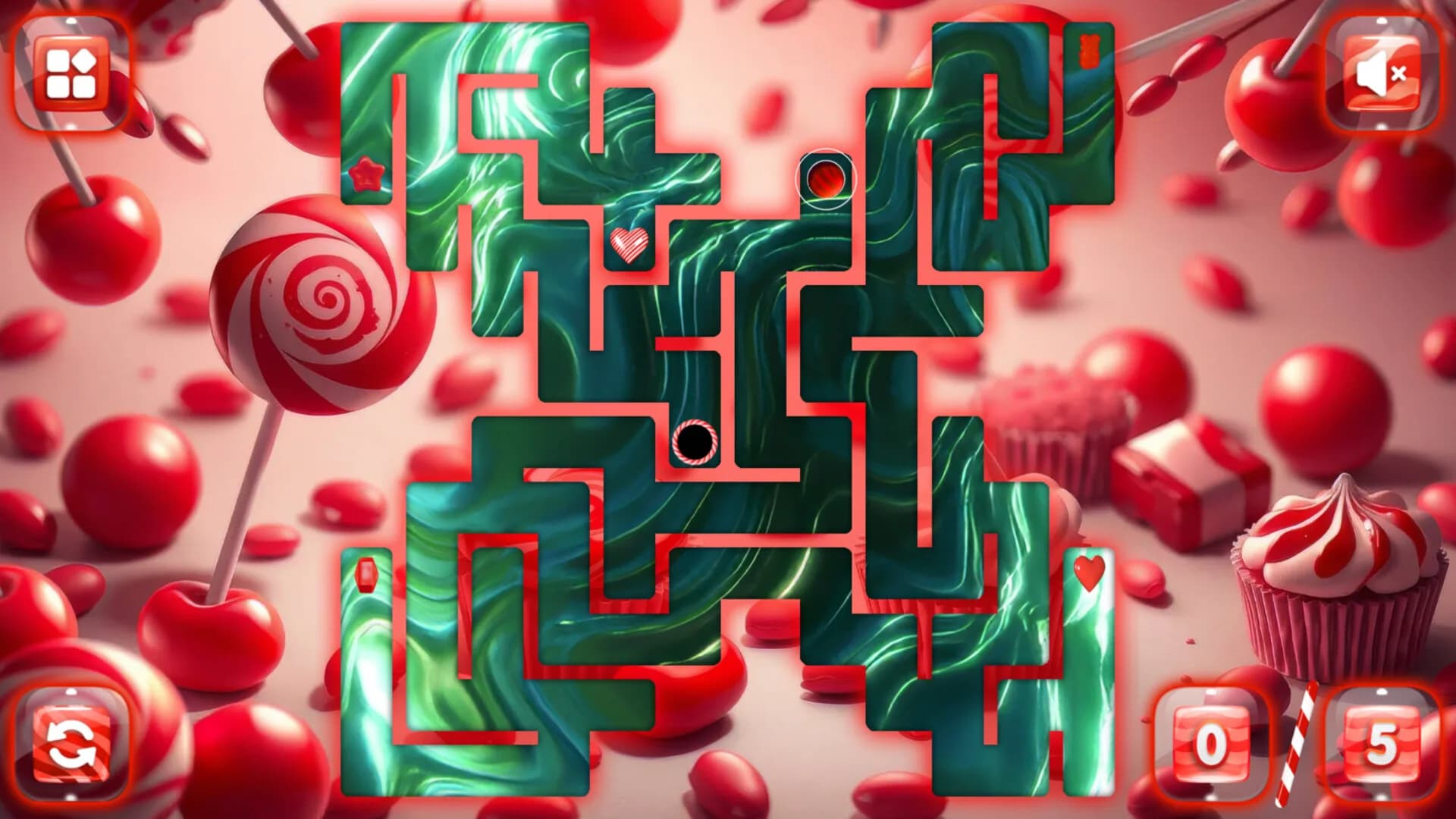 Sweetie Candy Maze: Red Cherry görsel 4