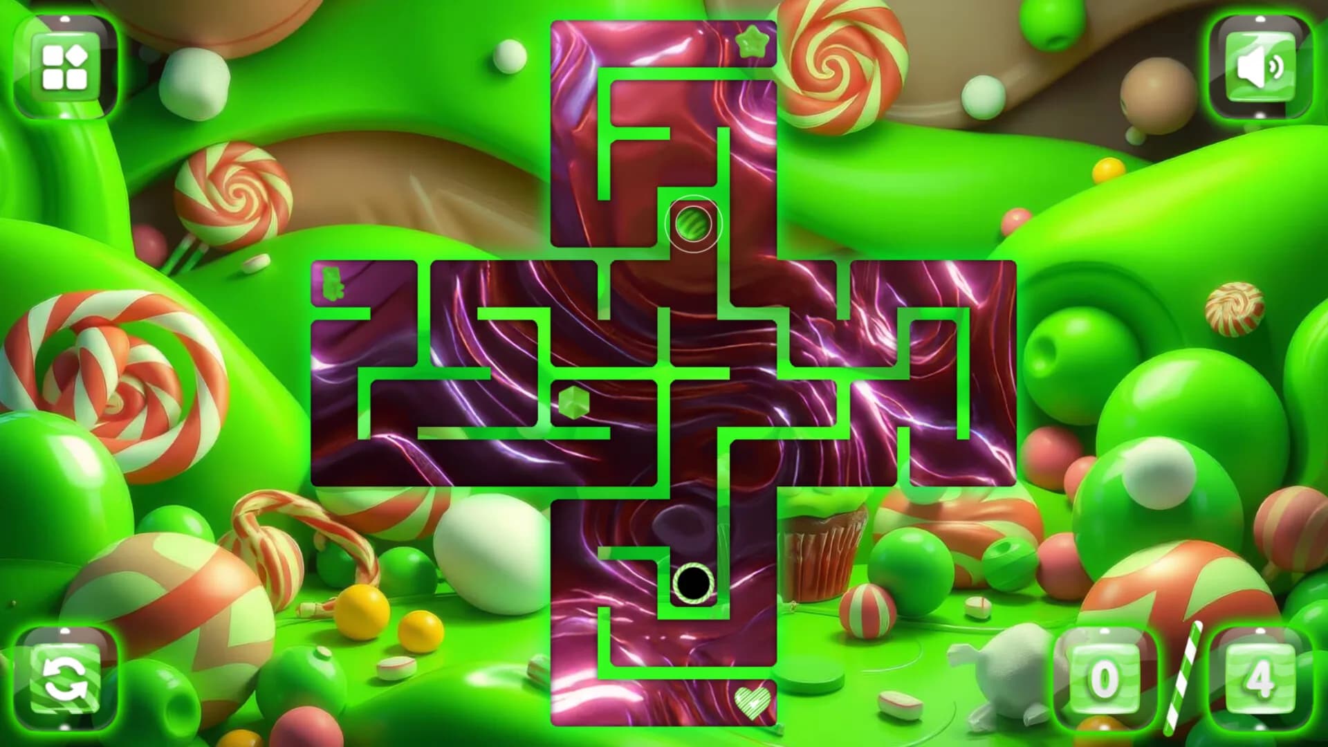 Sweetie Candy Maze: Green Apple görsel 2