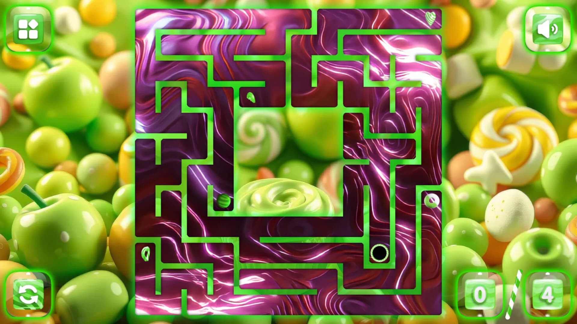 Sweetie Candy Maze: Green Apple görsel 3