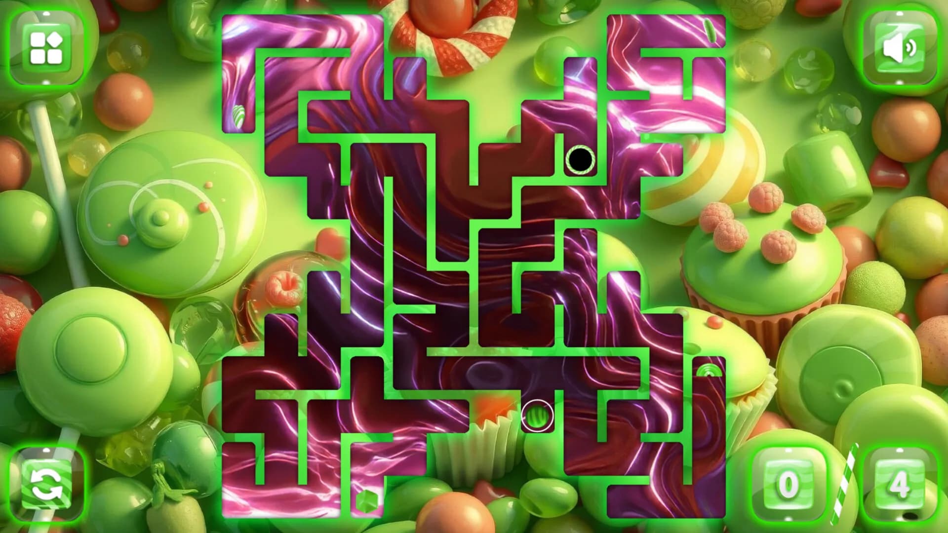 Sweetie Candy Maze: Green Apple görsel 5