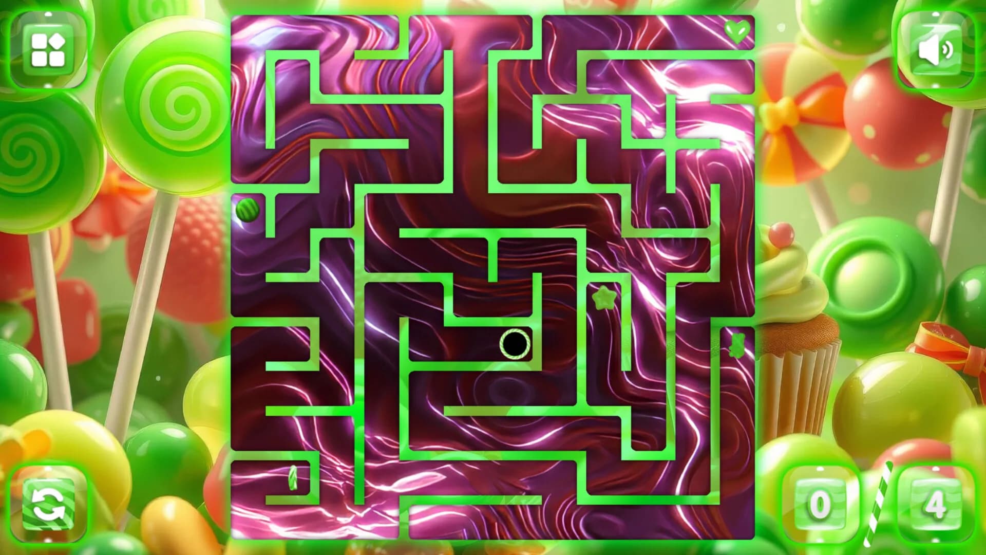 Sweetie Candy Maze: Green Apple görsel 6