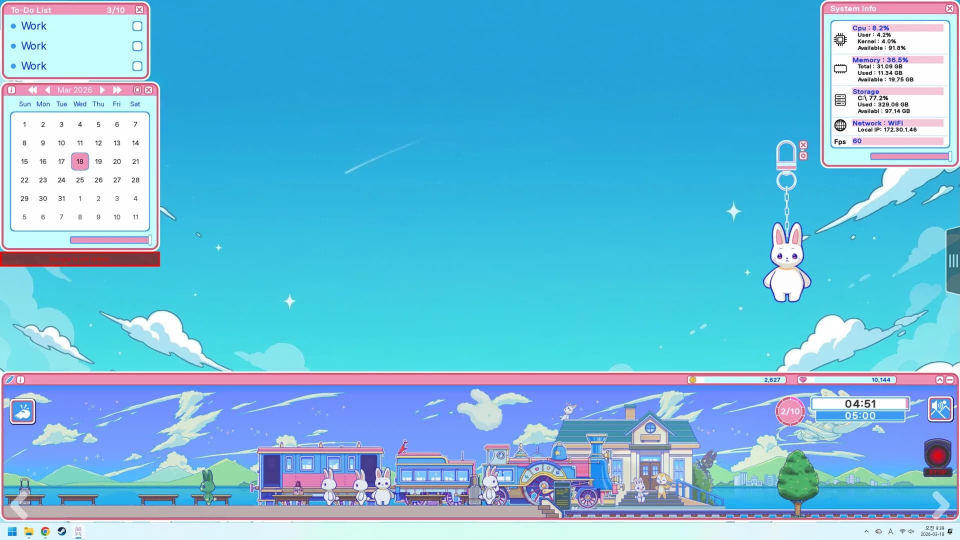 PomoTrain: Rabbit Town görsel 6