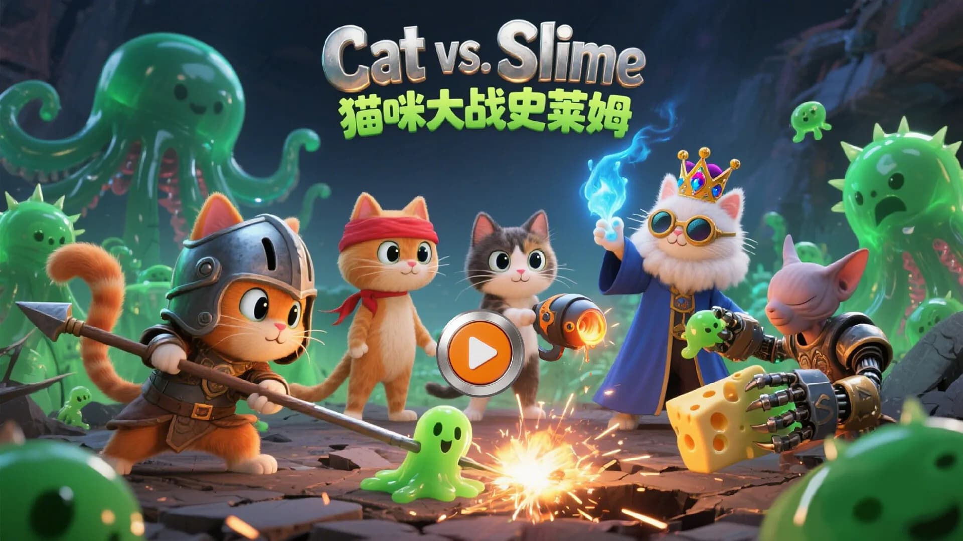 Cat Vs Slime 猫咪大战史莱姆 görsel 2