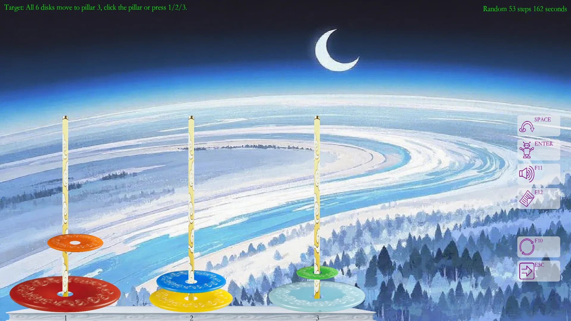 Colorful Tower of Hanoi görsel 6