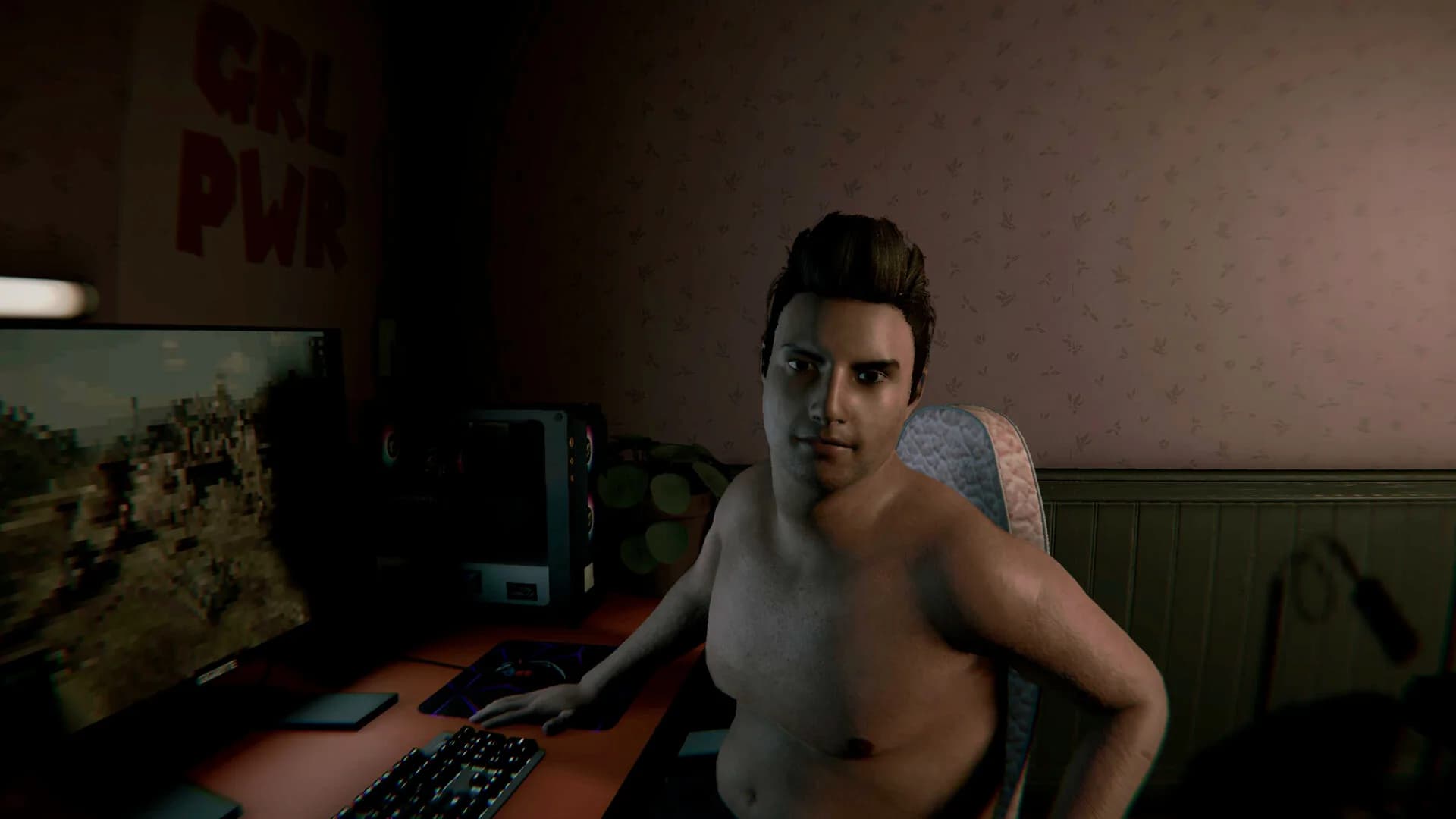 I woke up in the house of a fat man: he's over 30 years old and loves beer and games görsel 5