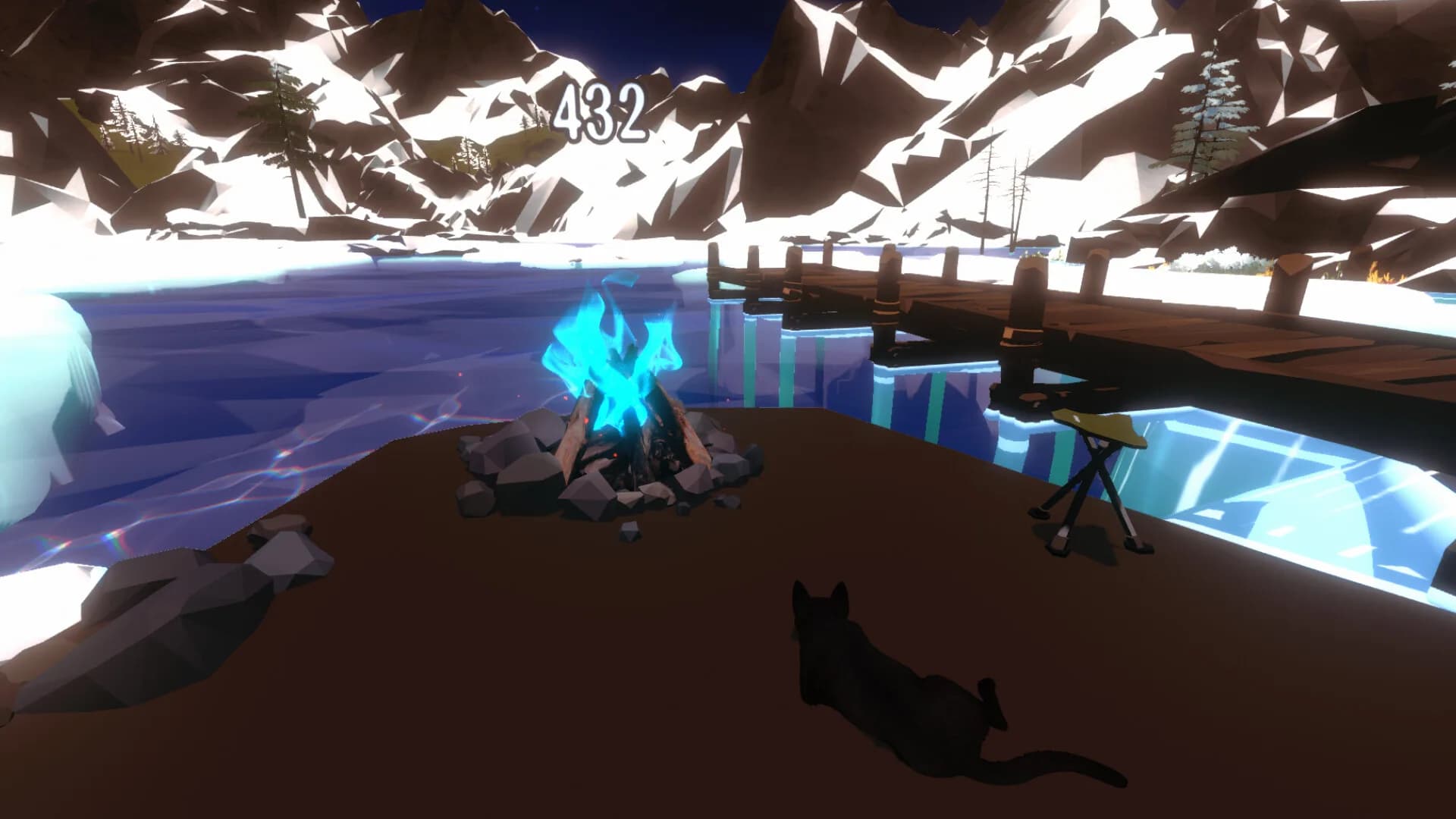 Campfire with Cat görsel 11