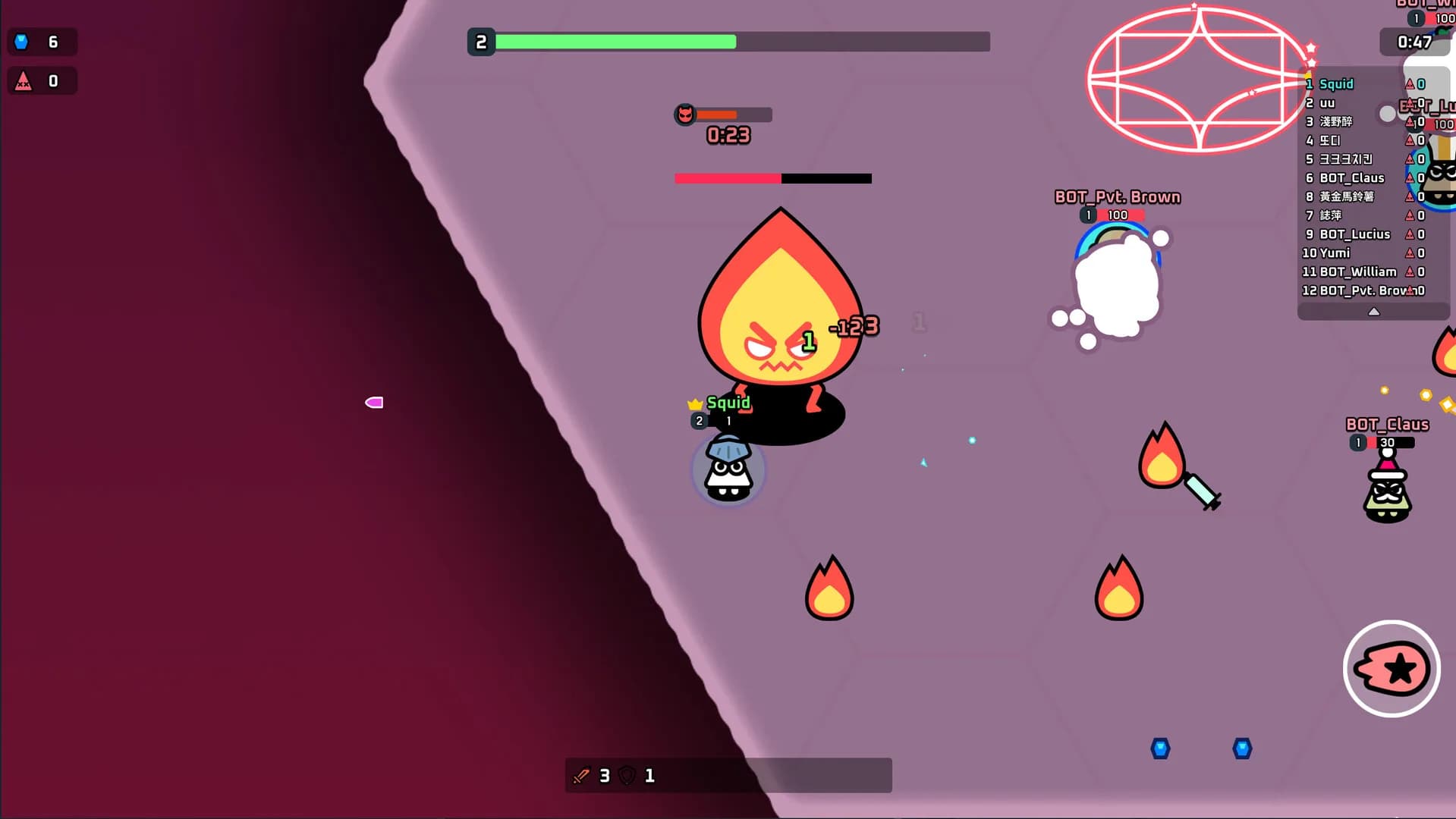 SQUIDWAR: 로그라이크 PvP görsel 6