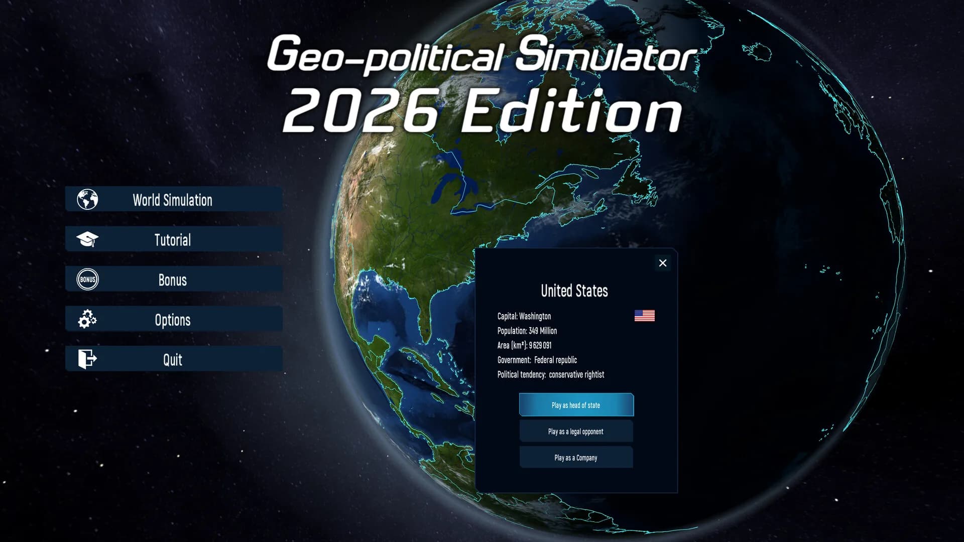 Geo-Political Simulator 2026 Edition görsel 2