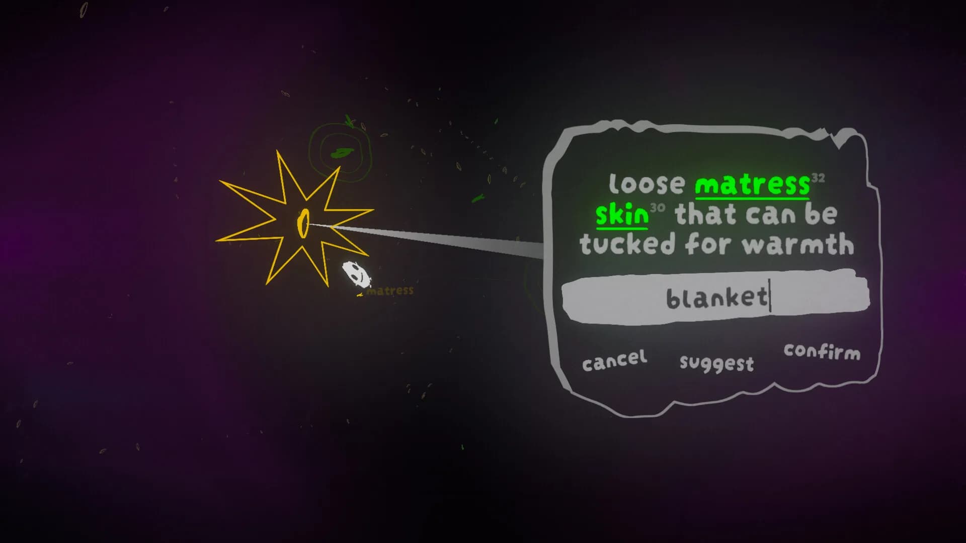 nick¹s recursive videogame⁴ about deciphering word¹⁶ puzzle⁷⁹s to discover your identity²⁵ and redefine the universe³¹⁸! görsel 7