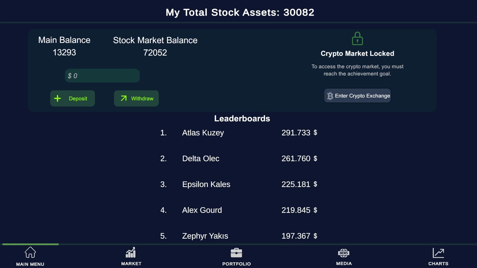 Stock Market Simulator görsel 2