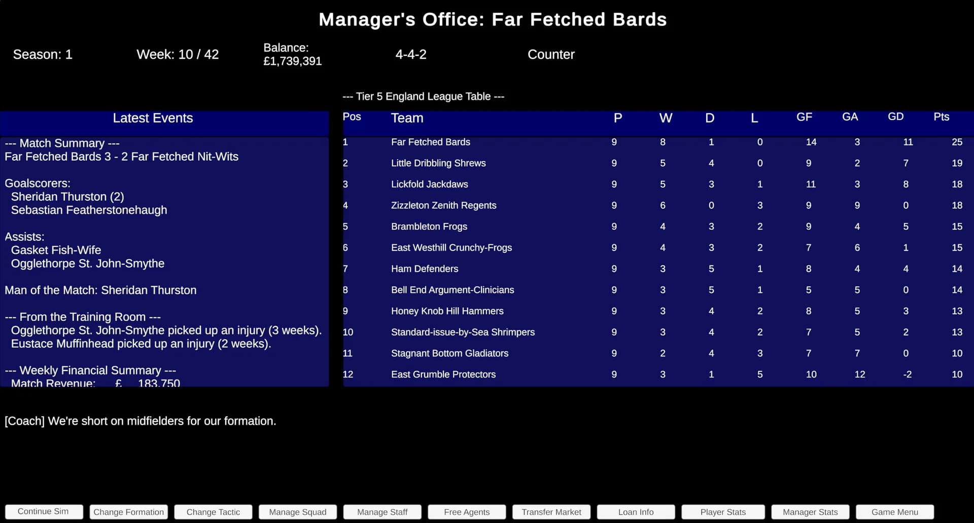 Retro Soccer Manager Sim 89 görsel 5