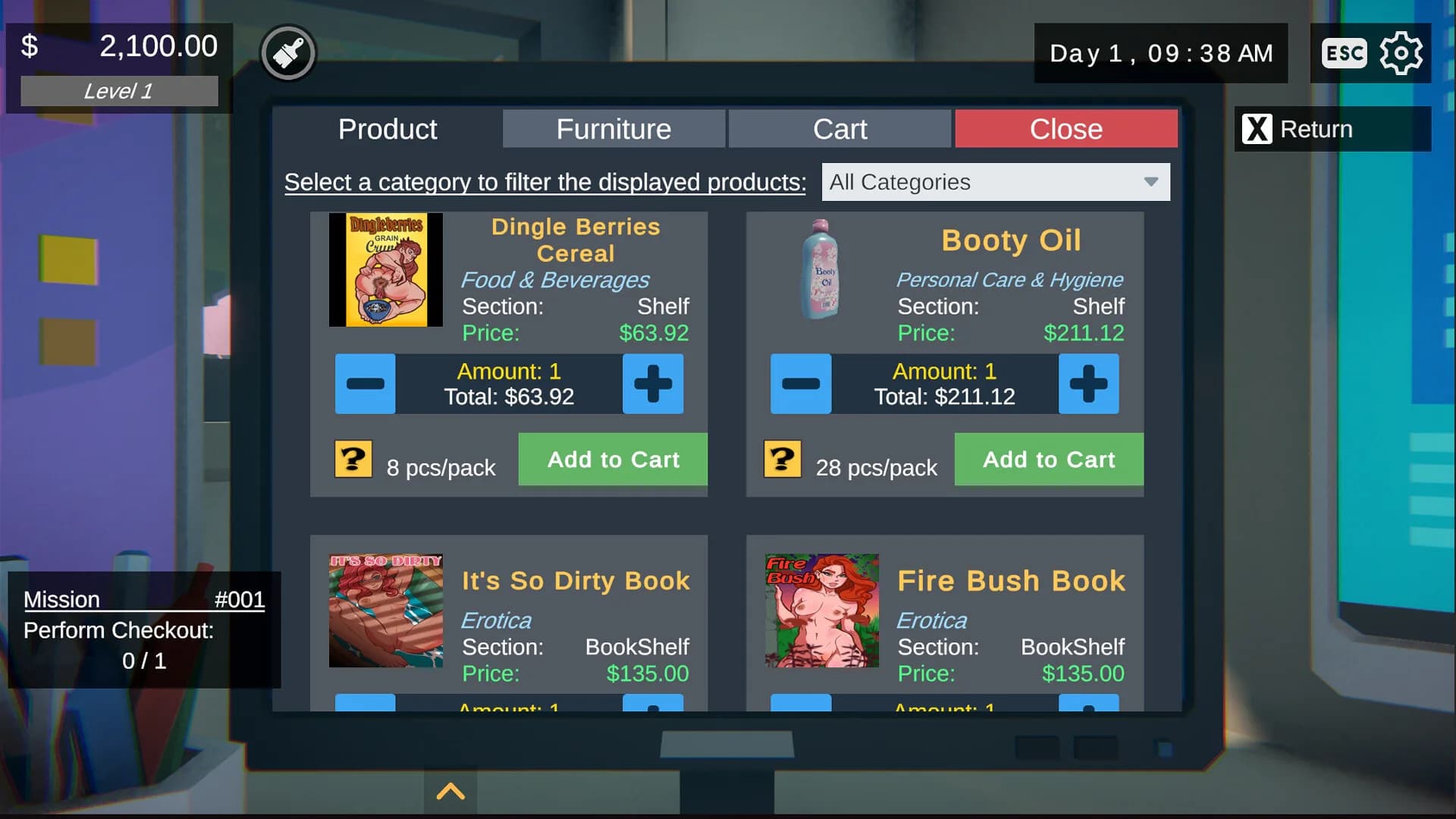 Moist Depot: Adult Store Simulator görsel 4