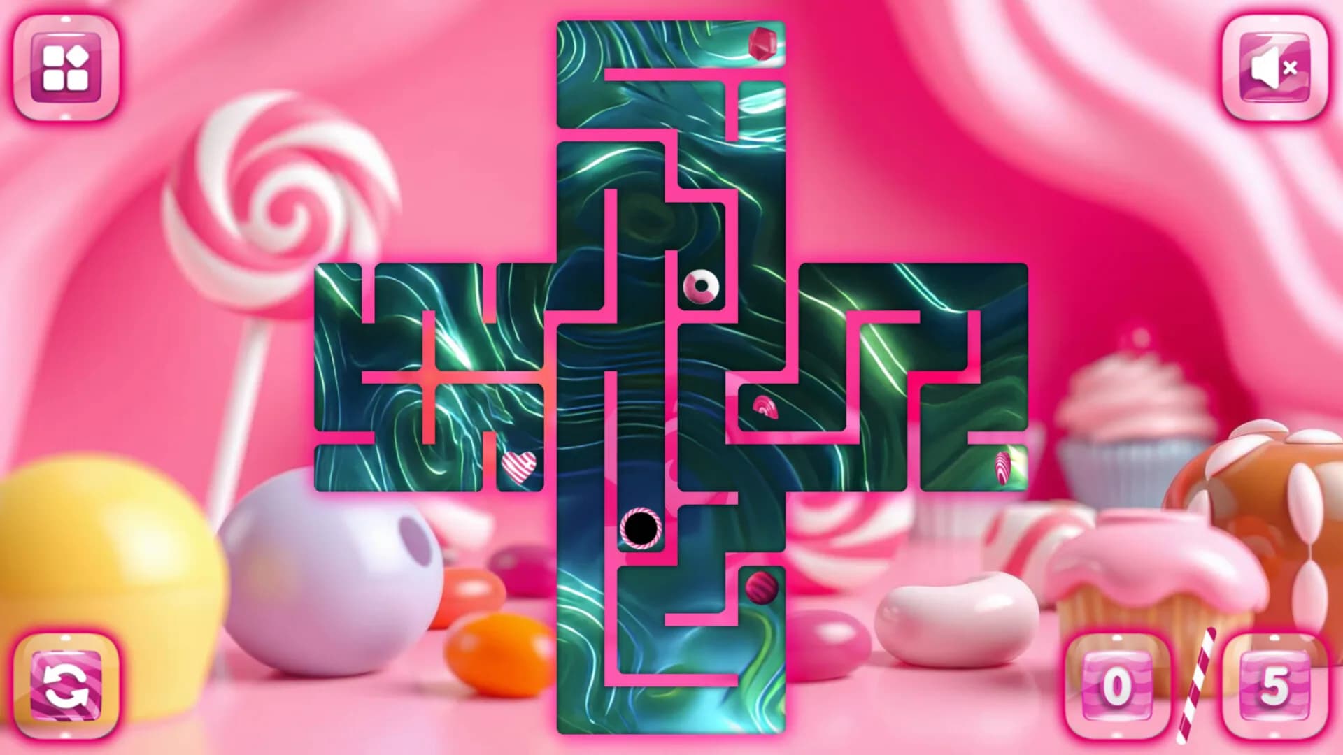 Sweetie Candy Maze: Pink Raspberry görsel 2