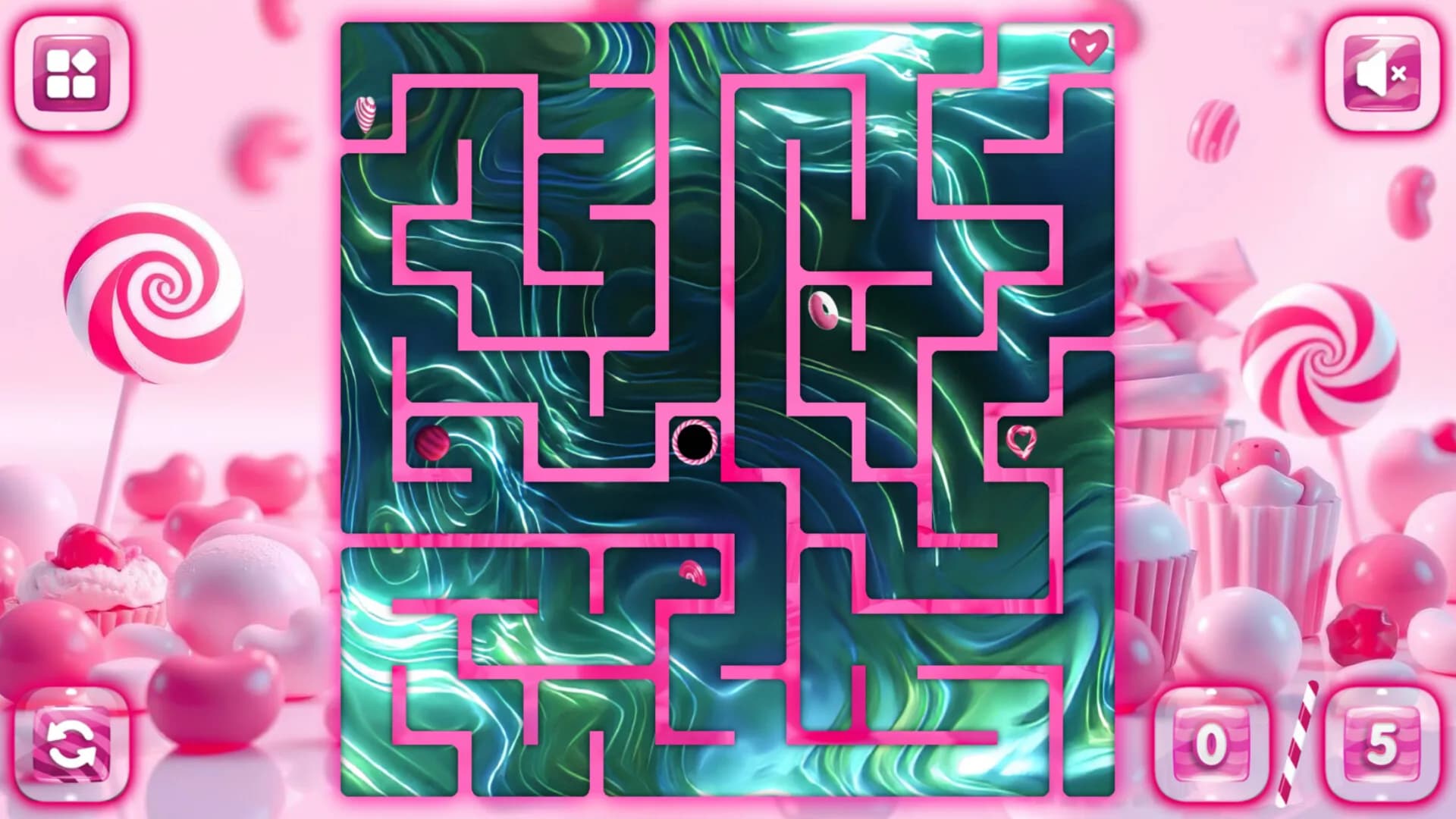 Sweetie Candy Maze: Pink Raspberry görsel 6