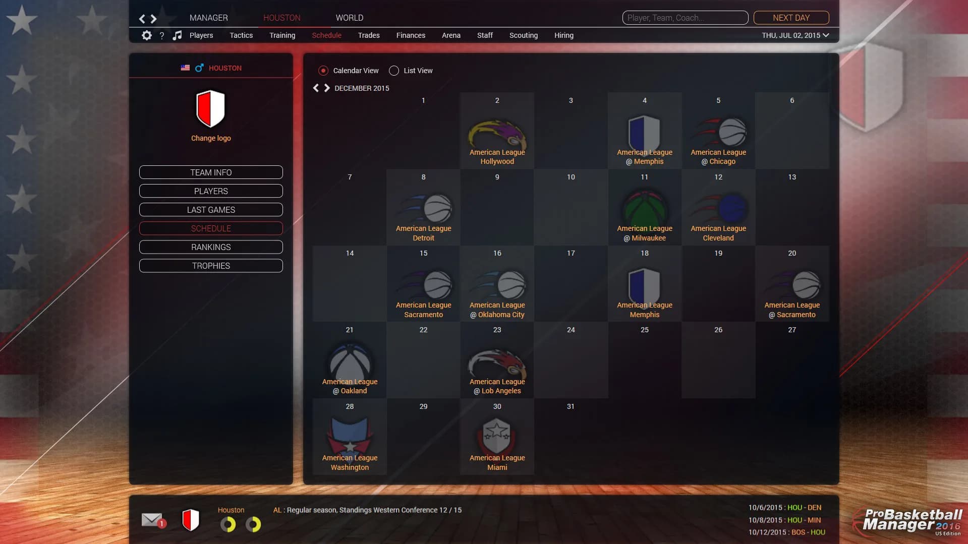 Pro Basketball Manager 2016 - US Edition görsel 5